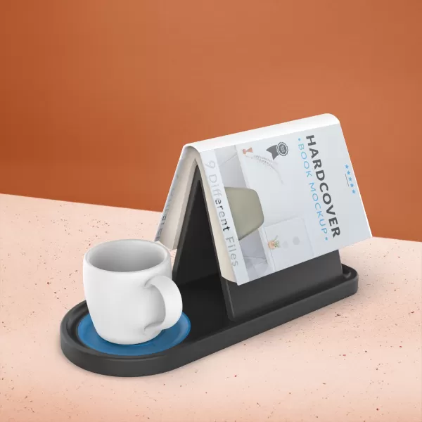 Triangle Book Holder, Tablet; Kindle; Cup Holder, Table or Night - Model preview 1