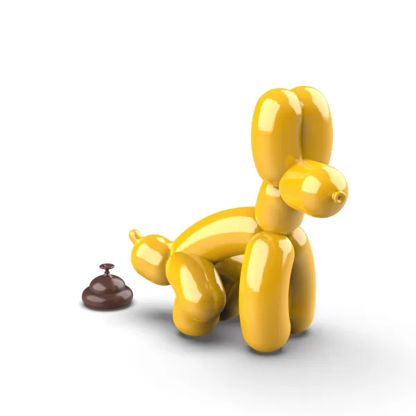Shitting Balloon Dog, 3D Pooping Decor Dog, Funny Dog Lover Gift - Model preview 6