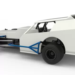 Vintage Dirt Modified stock car V8 while turning Scale 1:25 - Model thumbnail 12