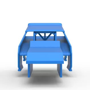 Shell of Vintage Dirt Modified stock car Version 8 Scale 1:25 - Model thumbnail 5