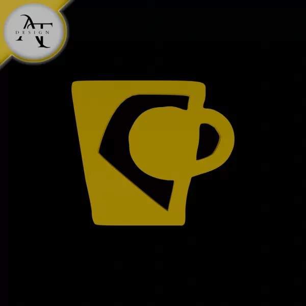 Simple Coffee Cup Symbol - 2D Art - Model preview 1