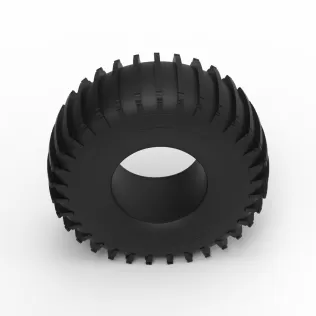 Trom tire 1 deflated Scale 1:25 - Model thumbnail 6