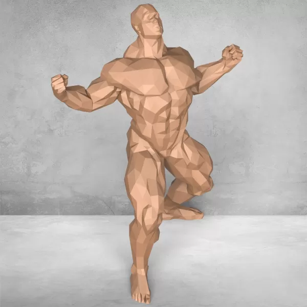 Bodybuilder Man Statue - Model preview 4