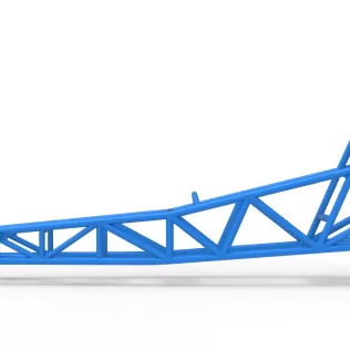Frame of old school Front engine dragster Version 7 Scale 1:25 - Model thumbnail 6