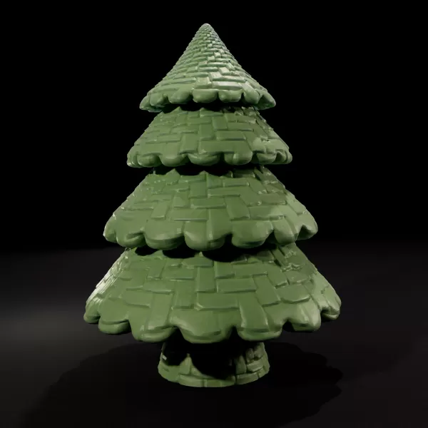Stylized Woven Christmas Tree Decor - Model preview 2