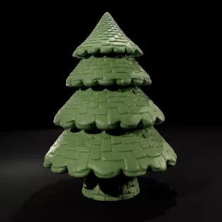 Stylized Woven Christmas Tree Decor - Model thumbnail 2