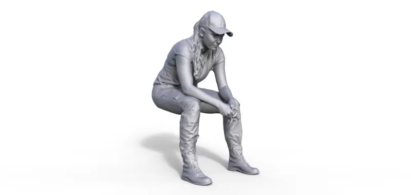 Figure for ship model passenger girl - Model preview 1