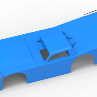 Shell of Vintage Dirt late model Race car Version 5 Scale 1:25 - Model thumbnail 2