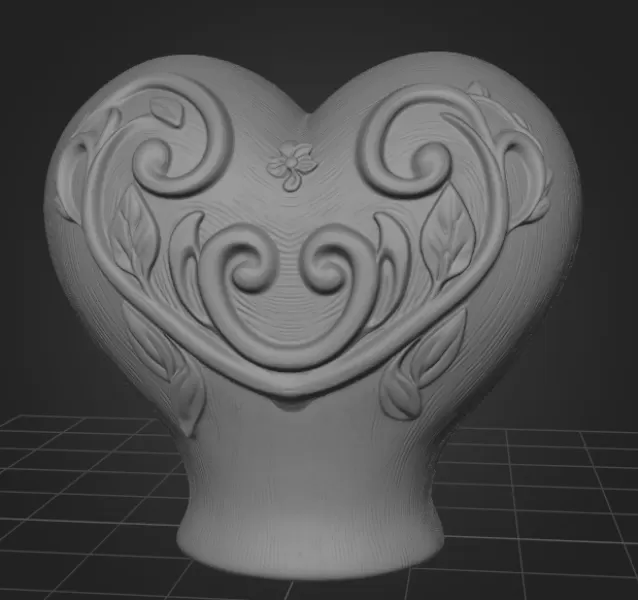 Fantasy Heart Fairy House - STL File 3D Printable - Model preview 10
