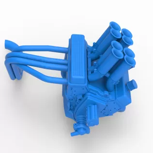 Engine of Vintage Pavement Sprint car Scale 1:25 - Model thumbnail 6