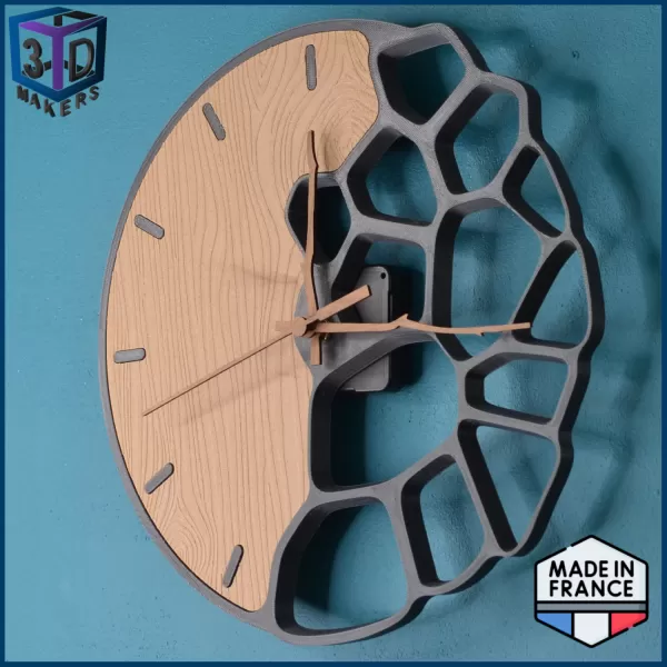 Voronoi design wall clock 300mm - Model preview 3