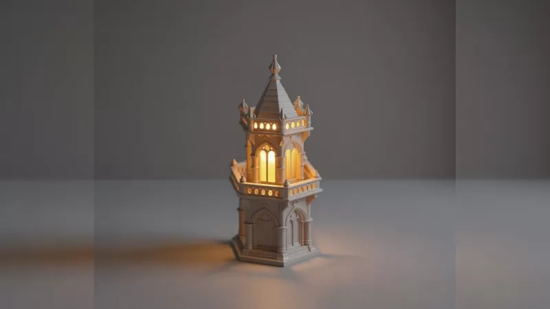 Gothic Candle Tower – Keep - Model preview 11