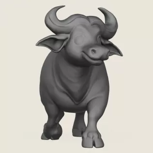 Buffalo Toy Print Ready 3D Model - Model thumbnail 2
