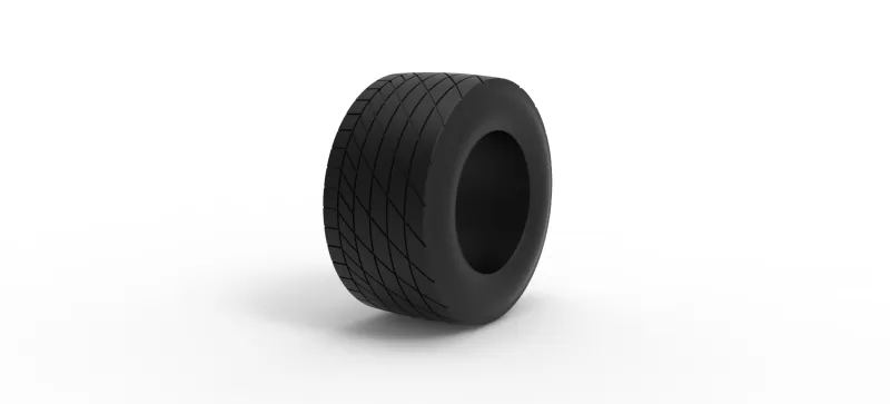 Vintage dirt tire Version 6 Scale 1:25 - Model preview 2