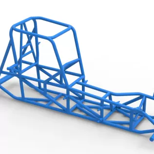 Frame of Vintage Pavement Sprint car Scale 1:25 - Model thumbnail 15