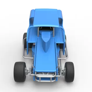 Vintage Dirt Modified stock car Version 2 Scale 1:25 - Model thumbnail 8