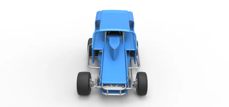 Vintage Dirt Modified stock car Version 2 Scale 1:25 - Model preview 8