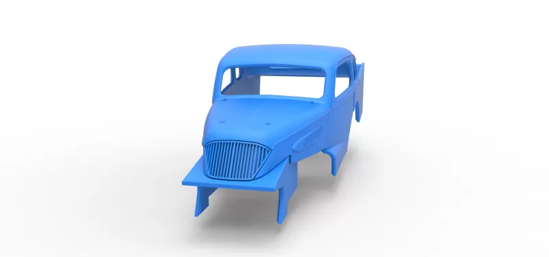 Shell of Vintage Dirt Modified stock car Scale 1:25 - Model preview 4