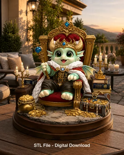 Dragon King STL File for 3D Print - Model preview 1