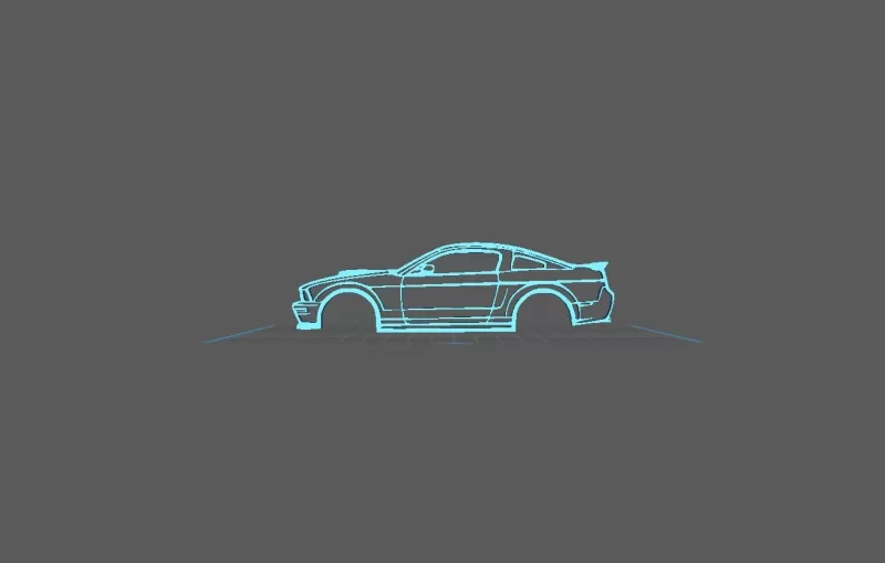 Ford - Mustang GT FastBack 2008 Wall Art - Model preview 1