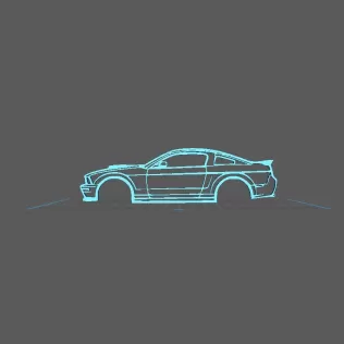 Ford - Mustang GT FastBack 2008 Wall Art