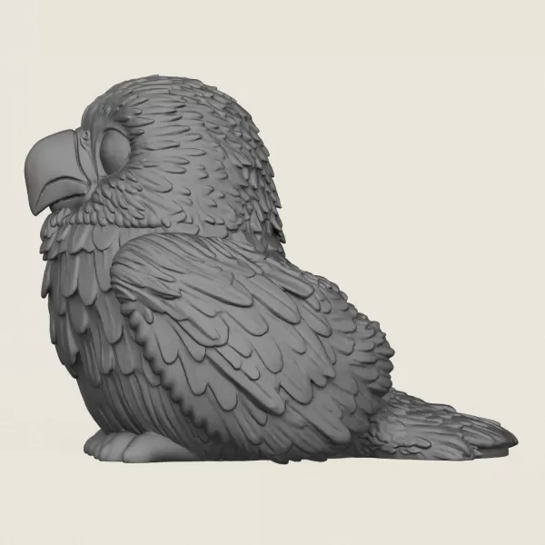 Baby Eagle Statue Print Ready 3D Model - Model preview 3