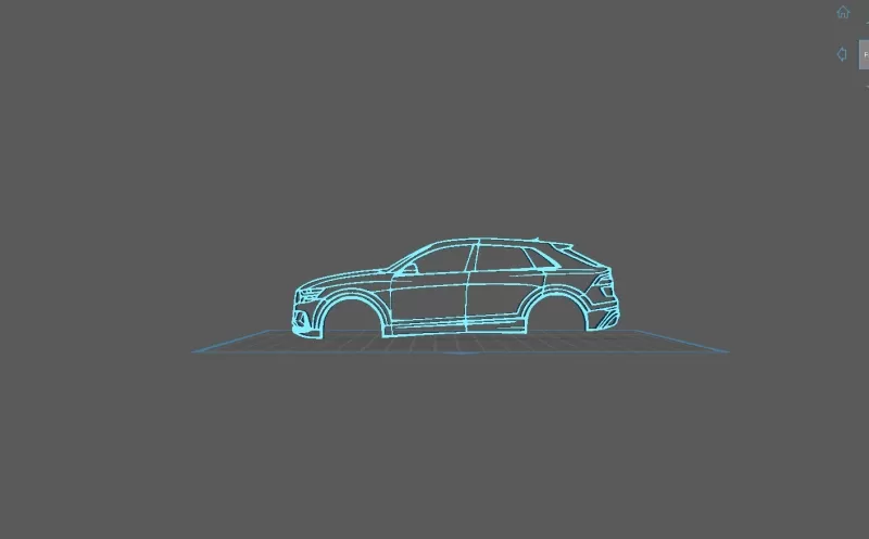 Audi - Q8 RS 2020 Wall Art - Model preview 1