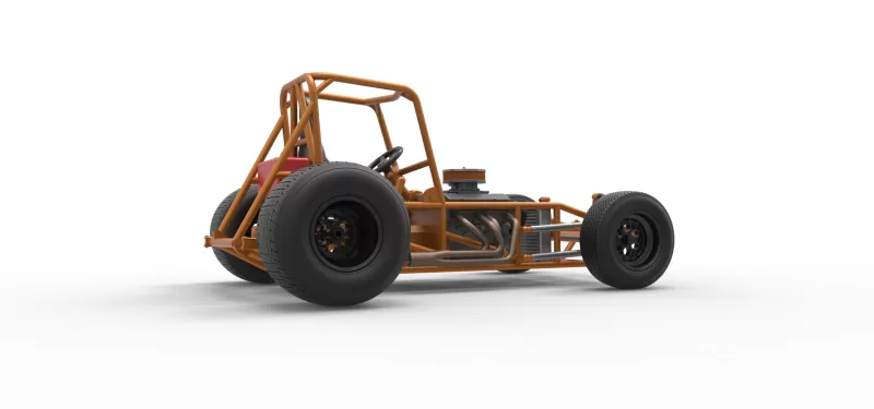 Vintage Sprint car Base Version 2 Scale 1:25 - Model preview 21