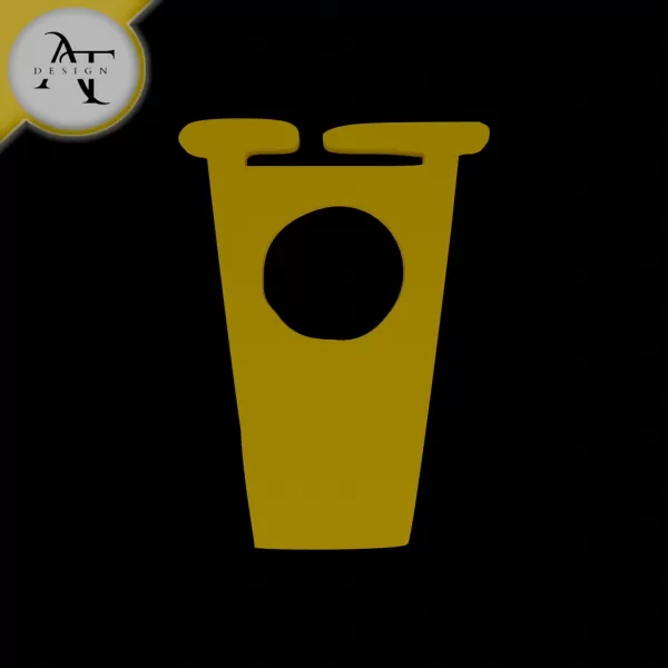 Simple Coffee Cup Symbol - 2D Art - Model preview 1