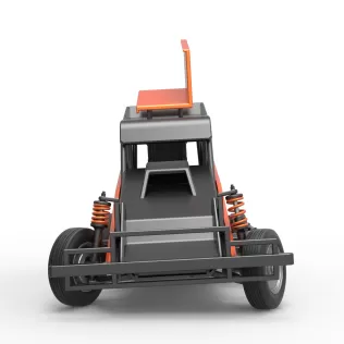 New Zealand Ministock car while turning Version 2 Scale 1 to 25 - Model thumbnail 7