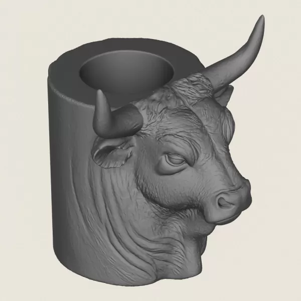 Indian Bull Print Ready 3D Model - Model preview 5