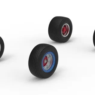 Wheel set of Northeast Dirt Modified stock car V6 Scale 1:25 - Model thumbnail 2