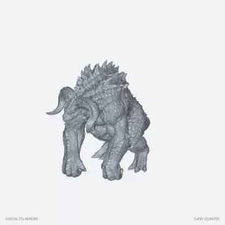Armored Horned Brute - 100 mm STL