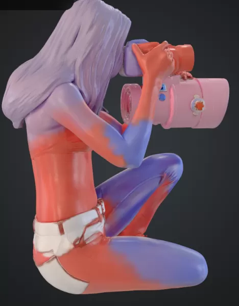 Frau mit kamera - Model preview 3