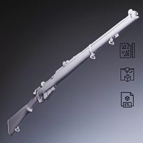 Lee Enfield MkIII Bolt-Action Rifle #RoZ - Model preview 3