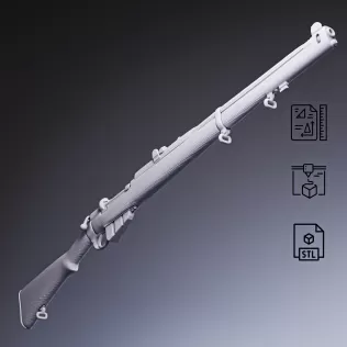 Lee Enfield MkIII Bolt-Action Rifle #RoZ - Model thumbnail 3