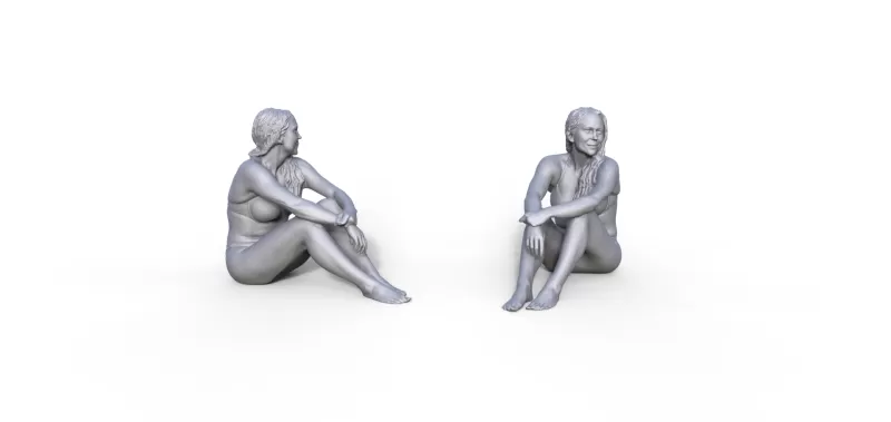Figure for ship model passenger girl - Model preview 1
