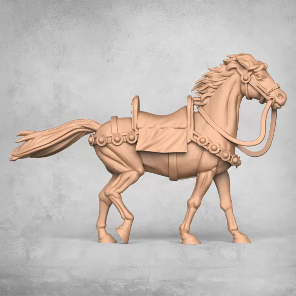 Medieval Warrior Horse - Model preview 5