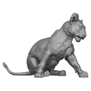 3D Printable Lion Cub