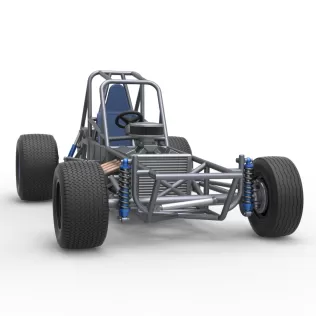 Vintage Dirt Modified stock car Base Version 5 Scale 1:25 - Model thumbnail 23