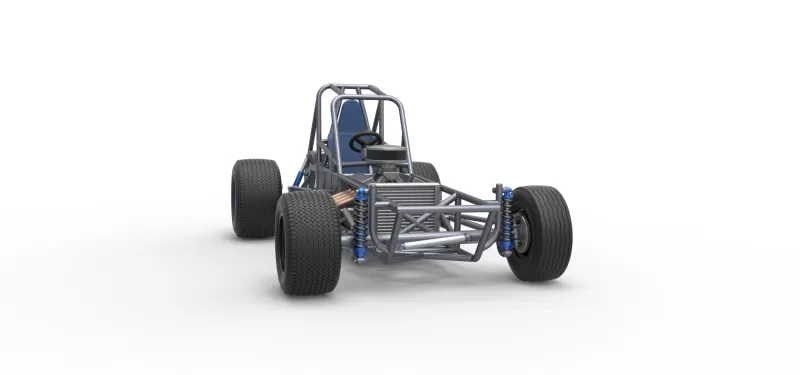 Vintage Dirt Modified stock car Base Version 5 Scale 1:25 - Model preview 23