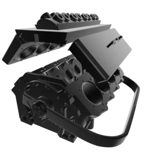 COOLER/SUPPORT FOR V8+4 ENGINE - Model thumbnail 12