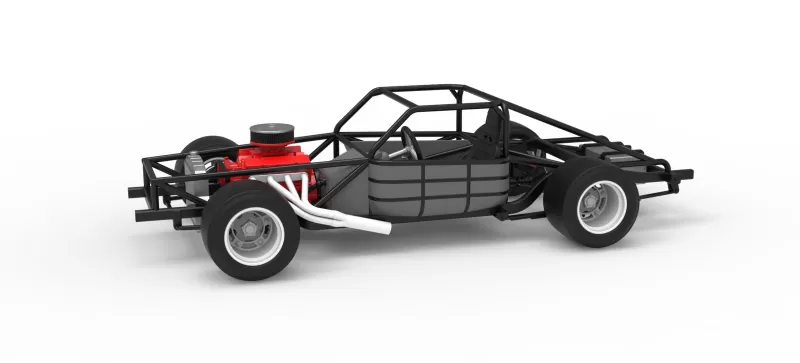 Vintage Asphalt Modified stock car Base V8 Scale 1:25 - Model preview 1