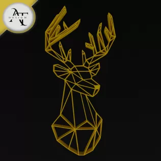 Deer - Geometric - 2D Wall Art Decor