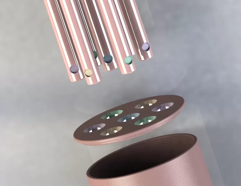 Interactive Montessori Color Sorter - Creative Cylinder Stack (F - Model preview 11