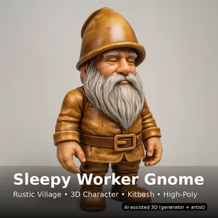 Woodland Gnome Collection (10 High-Poly Kitbash Characters) - Model thumbnail 14