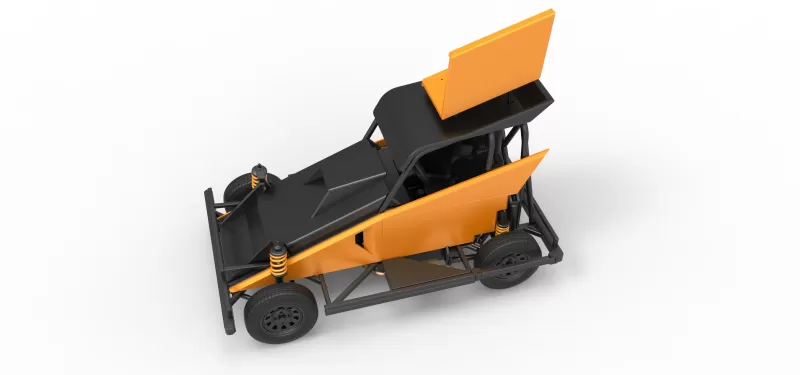 New Zealand Ministock car Version 2 Scale 1:25 - Model preview 4