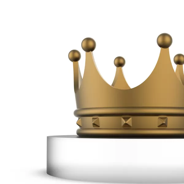3D Crown, Gold Crown, Queen - King - Princess - Prince - Royalty - Model preview 4