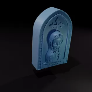 Virgen de la Soledad Estilo Chibi - Modelo 3D Imprimible - Model thumbnail 3