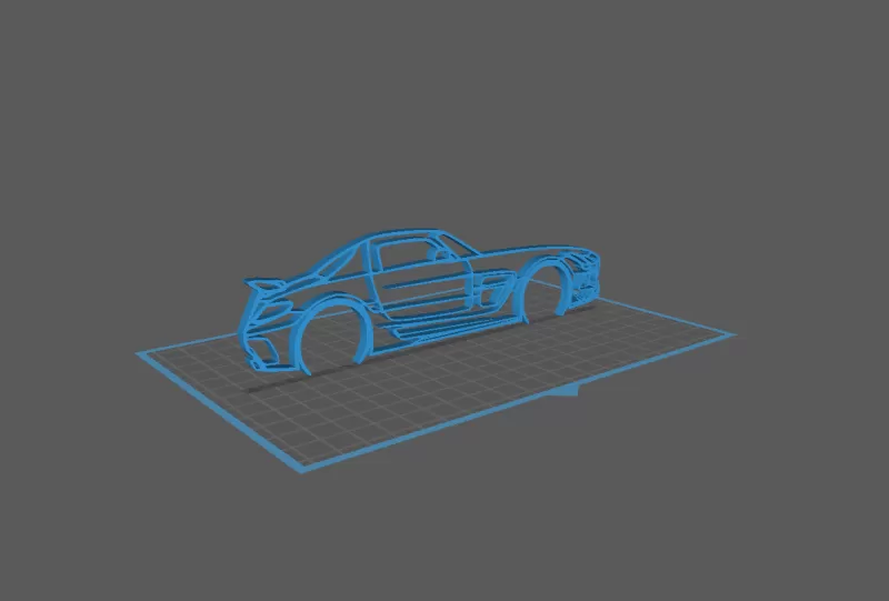 Mercedes - SLS AMG Wall Art - Model preview 1